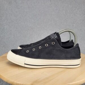 Converse Chuck Taylor All Star Slip On Black Cap Toe Sneakers 161325F Womens 6